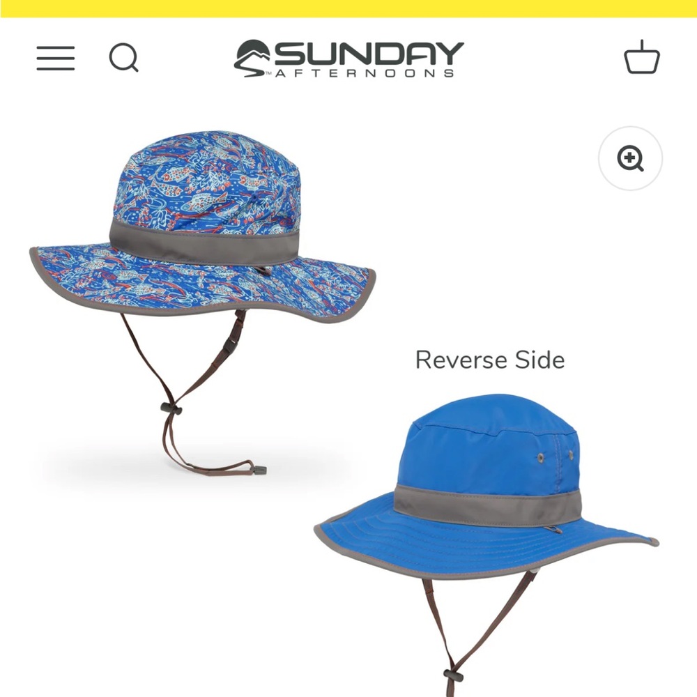 Kids' Sunday Afternoons reversible sun hat size Medium